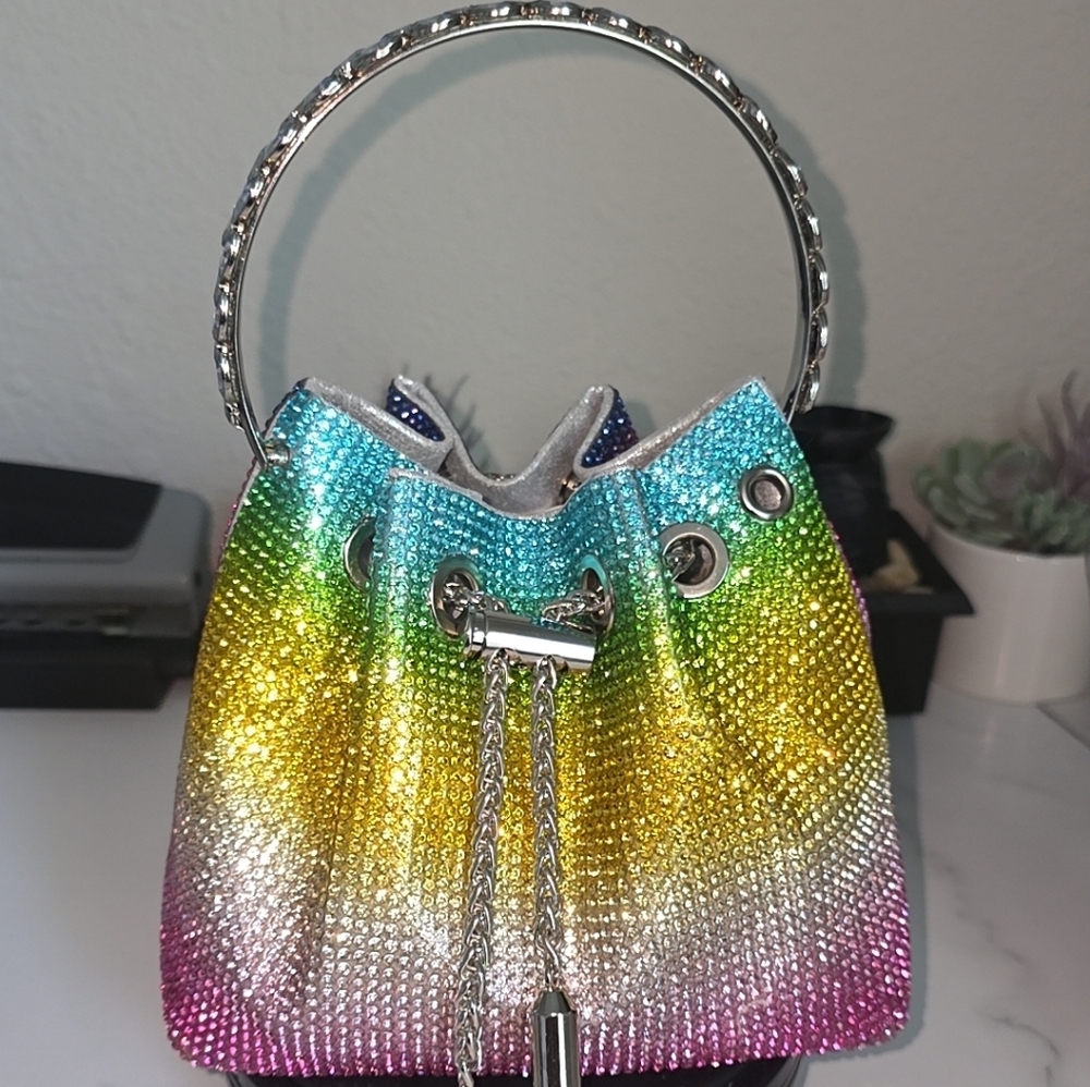 Rhinestone Bucket Bag